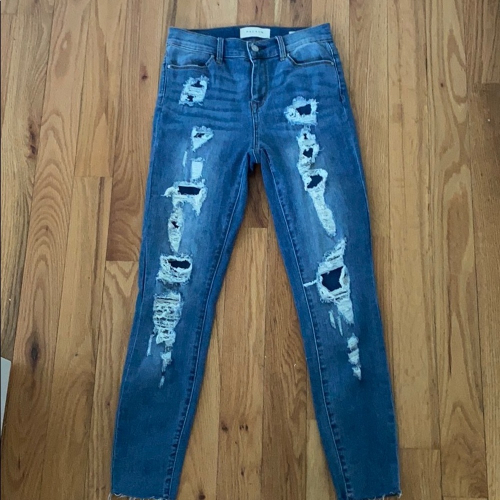 PacSun High-rise Ankle Ripped Jean